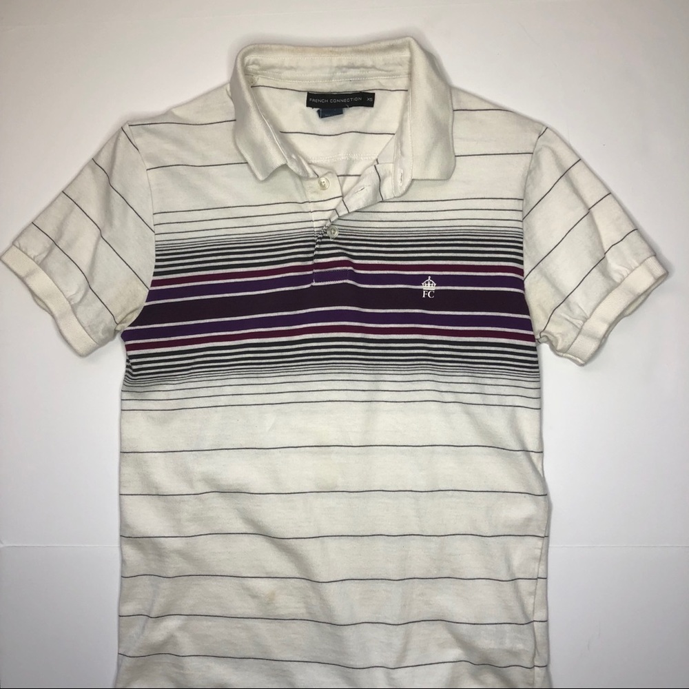 French Connection preloved striped polo